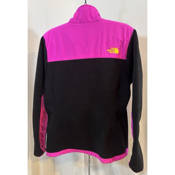 THE NORTH FACE DENALI WOMEN JACKET POLARTEC FLEECE BLACK PINK YELLOW FULL ZIP L - Picture 5 of 14